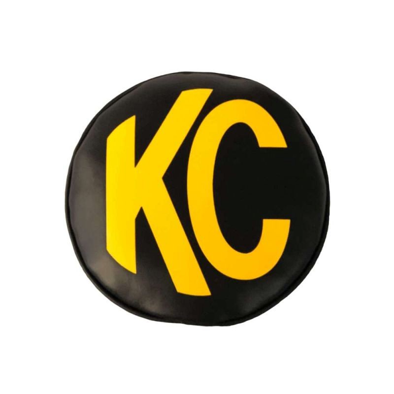 KC HiLites 6" Vinyl Light Covers (Black with Yellow KC Logo)