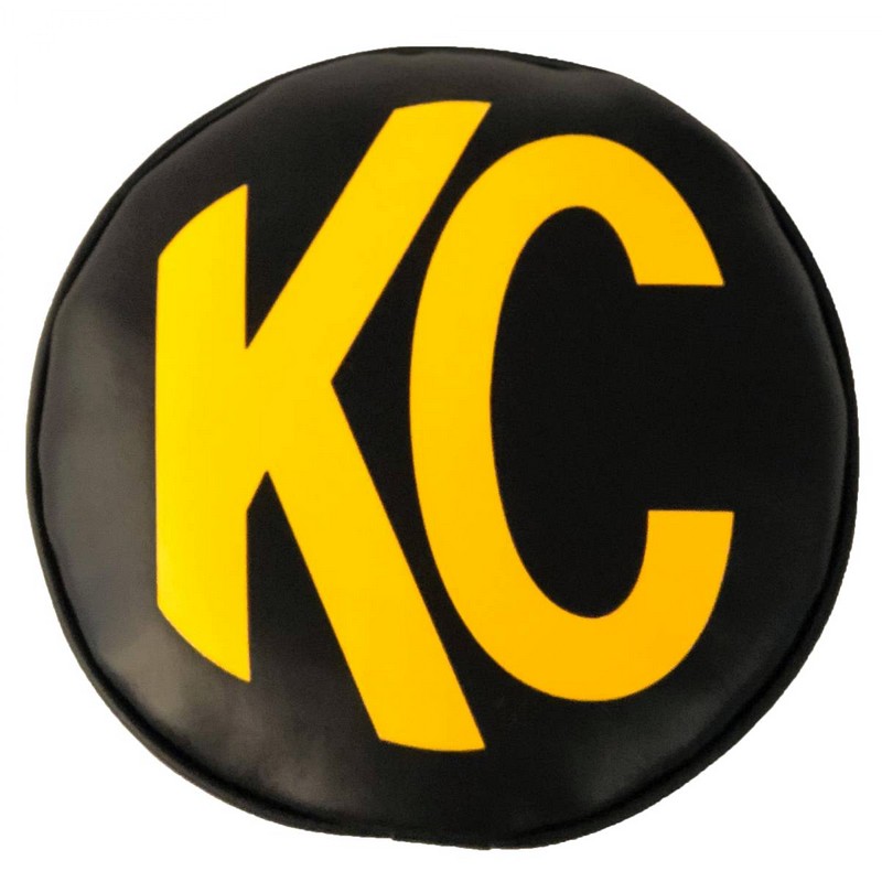 KC HiLites 8" Vinyl Light Cover (Black with Yellow Logo)