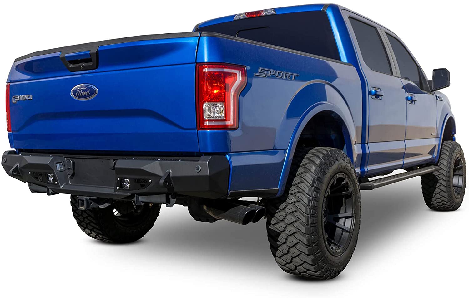 Addictive Desert Designs Stealth Fighter Rear Bumper with Sensors (Black)