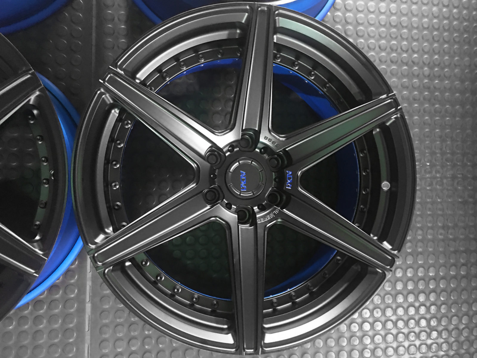 ADV6 M.V2 SL Series Wheels – Matte Black / Brushed Matte Blue for Ford F150 Raptor