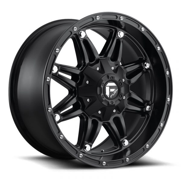 FUEL Off-Road Hostage, 18x12 Wheel with 6 on 135 and 6 on 5.5 Bolt Pattern - Black Matte