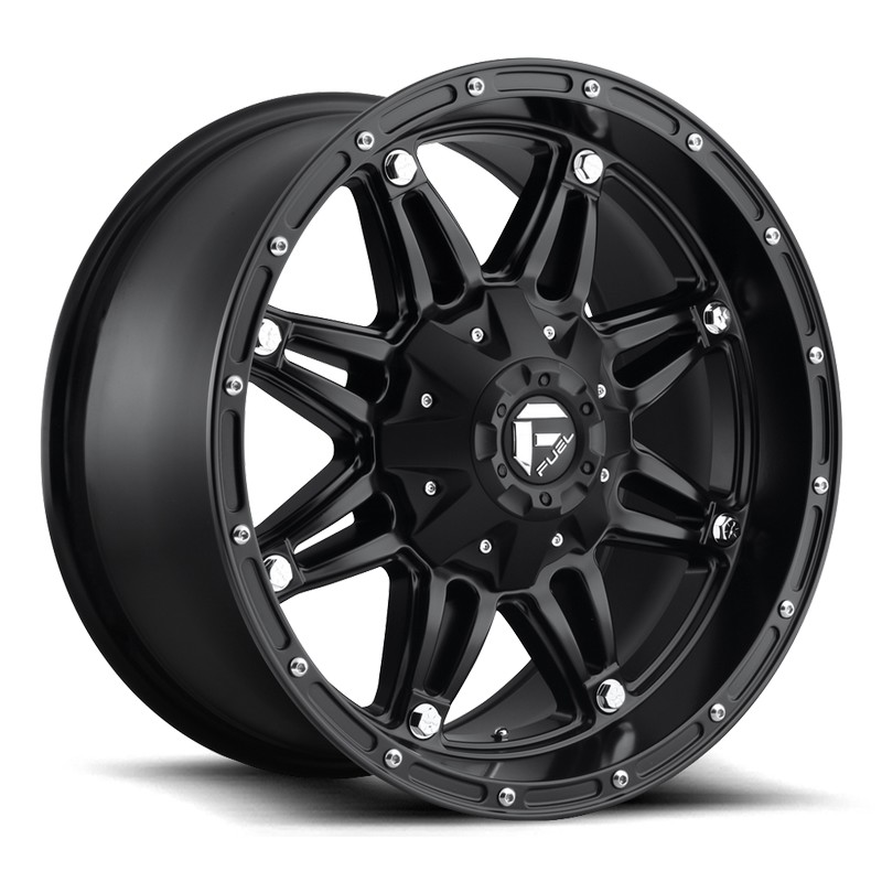FUEL Off-Road Hostage, 17x8 Wheel.5 with 6 on 135 and 6 on 5.5 Bolt Pattern - Black Matte