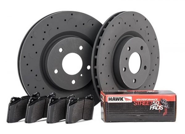 Hawk Talon HPS 5.0 Brake Kit - Slotted & Drilled for 2019 Ford F150 Raptor