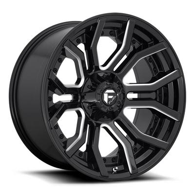 FUEL Off-Road Rage D711 Wheel, 20x9 with 6 on 135 / 6 on 5.5 Bolt Pattern - Black / Milled