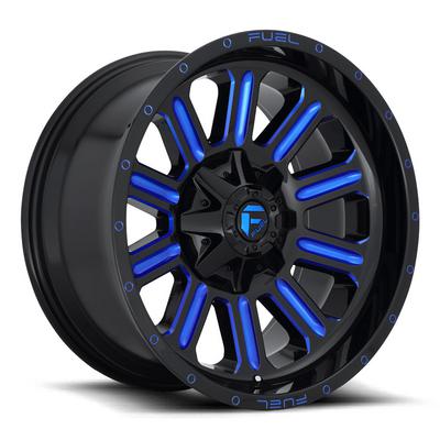 FUEL Off-Road Hardline D646 Wheel, 20x12 with 6 on 135 / 6 on 5.5 Bolt Pattern - Black / Blue