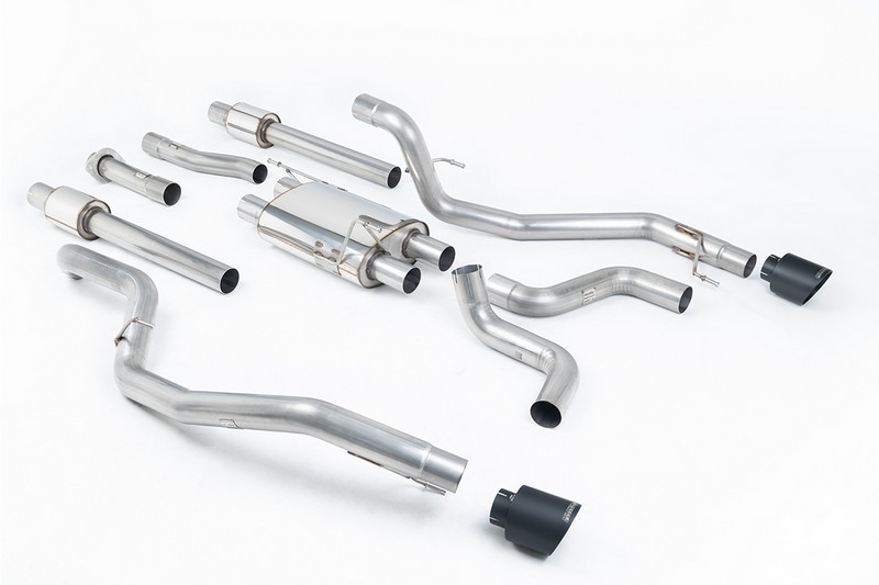 Milltek Cat Back with GT115 Cerakote Black Tips for F150 Raptor (2018 - 2023) 3.5 V6 EcoBoost Supercab